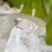 Rose Quartz and Sterling Silver Wire Wrapped Ring